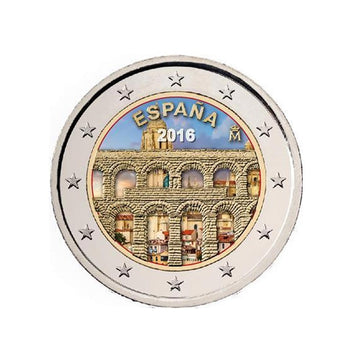 Espagne 2016 - 2 Euro Commémorative - Aqueduc de Ségovie - Colorisée