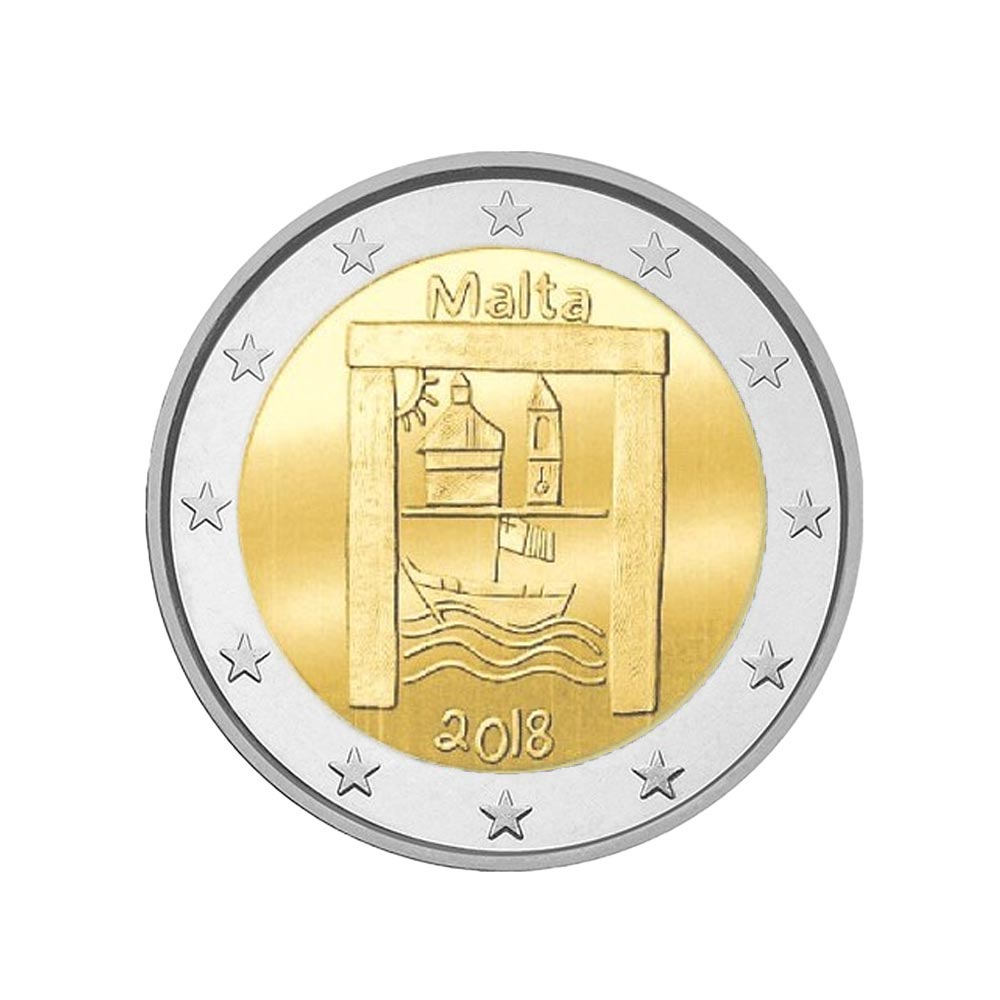 malte 2018 patrimoine culturel 2 euro