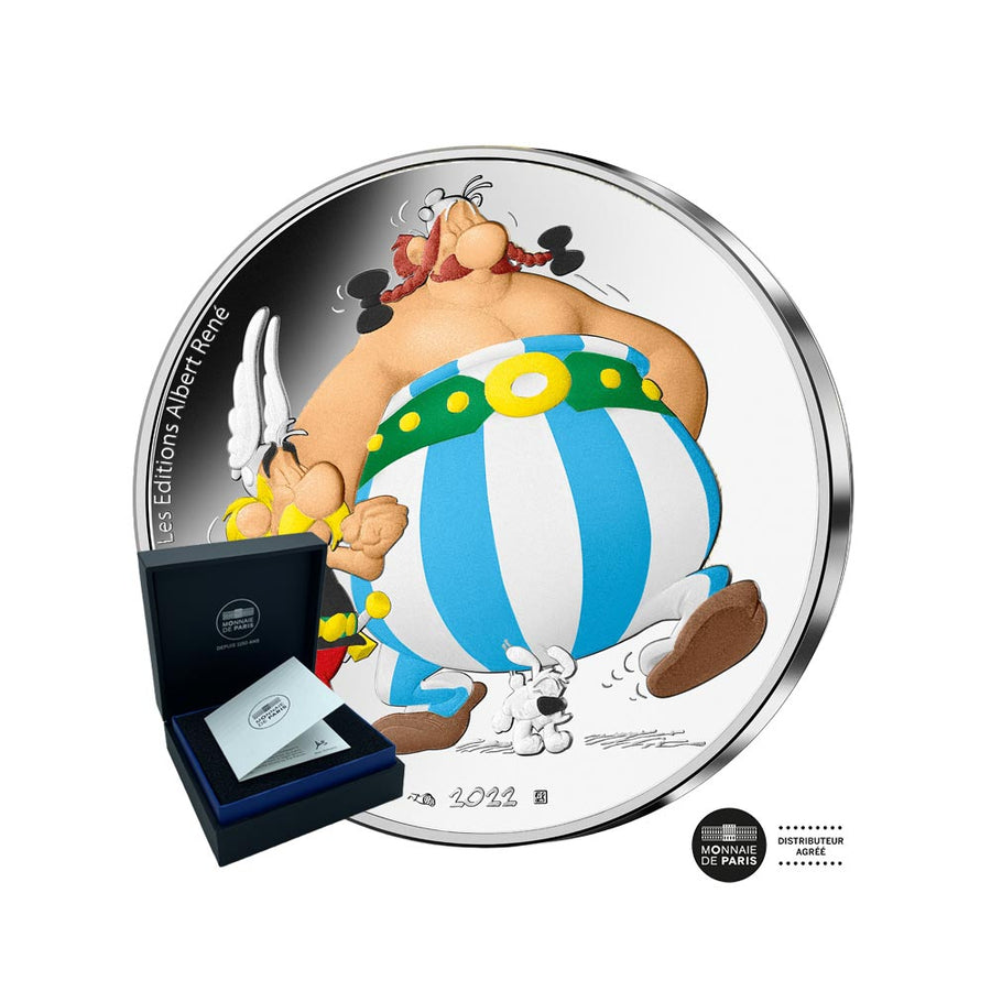asterix et obelix 10 euro arrgent colorisé