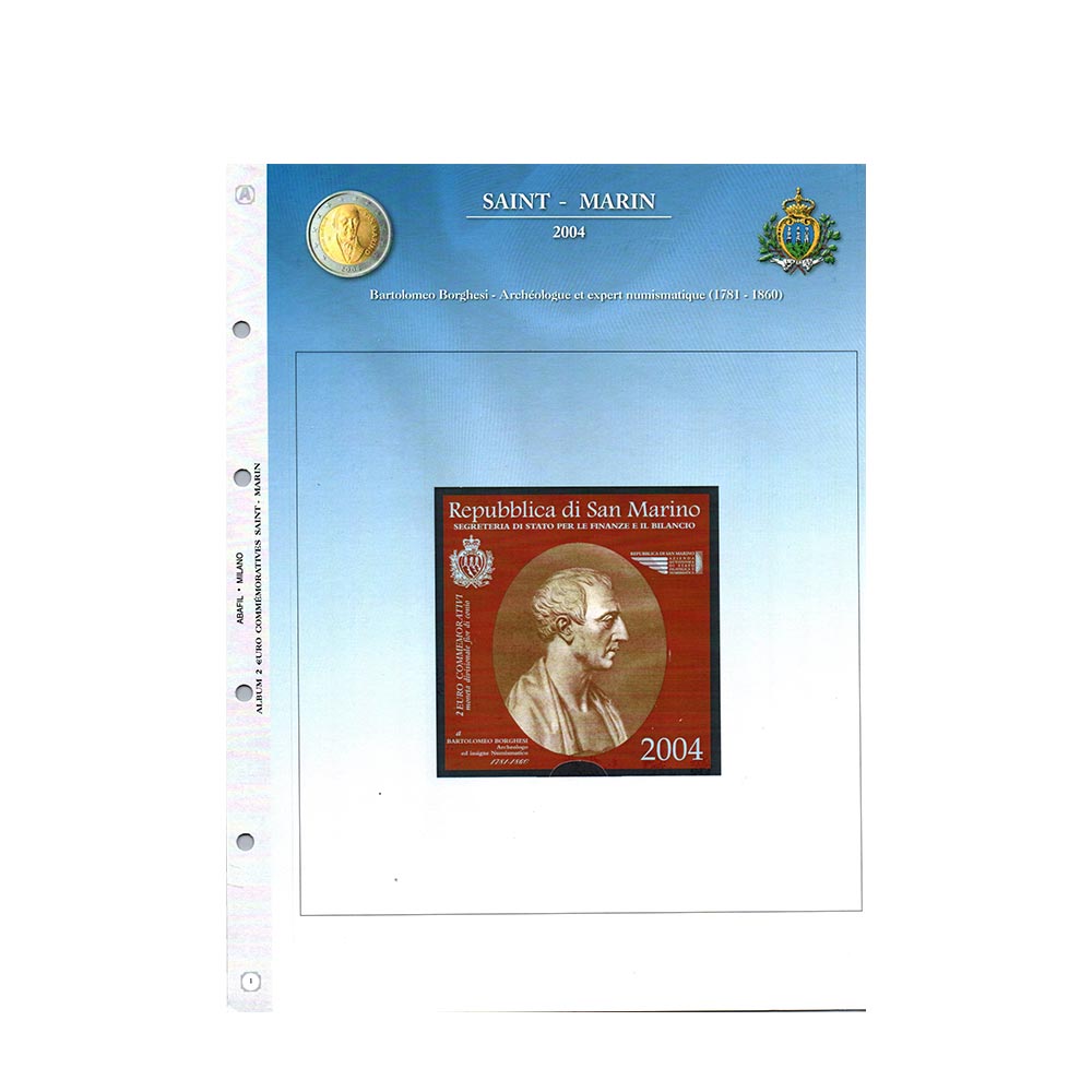 Blätter Album 2004 bis 2022 - 2 Euro Gedenk - Saint Marin