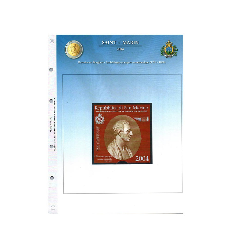 Feuilles album 2004 à 2022 - 2 Euro Commémorative - Saint Marin