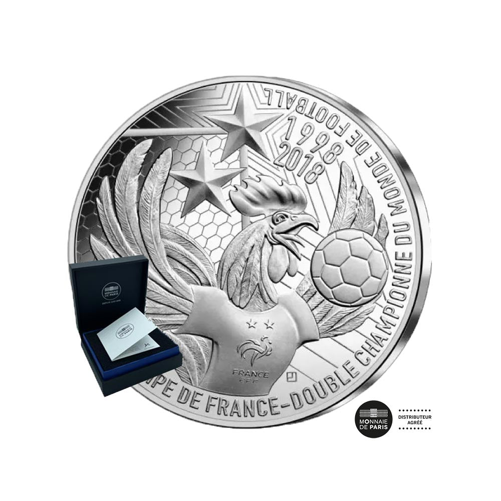 France World Champion - Currency of € 10 Silver Quality BE - Vintage 2018