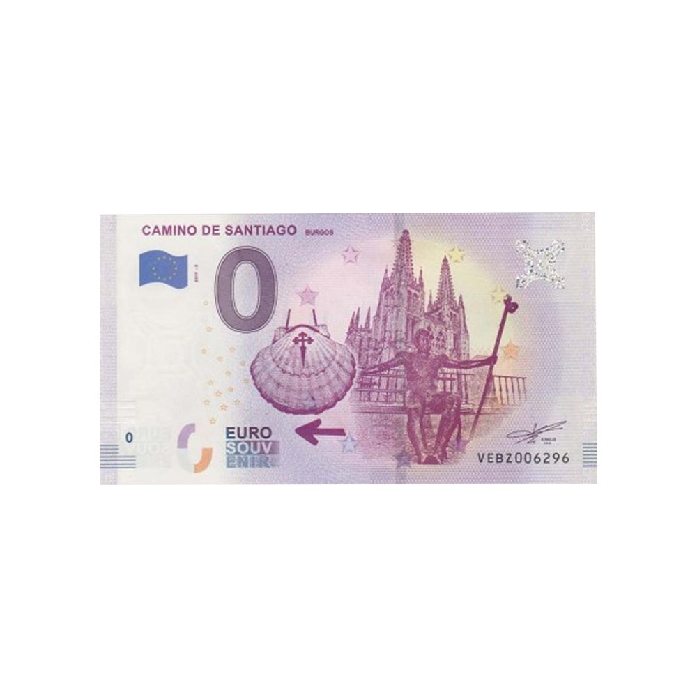 Billet souvenir de zéro euro - Camino de Santiago - Espagne - 2019