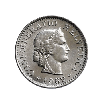5 cents head of Libertas Switzerland 1862-1980