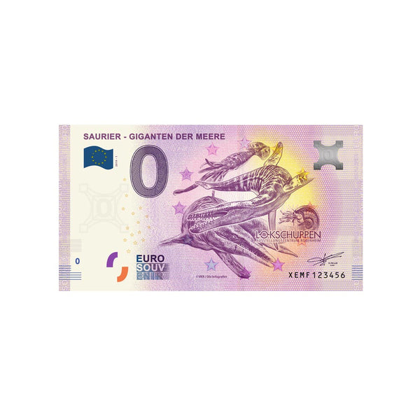 ⁣⁢Souvenir Banknote - Saurier-Giganten Der Meere - Germany - 2019⁤⁣