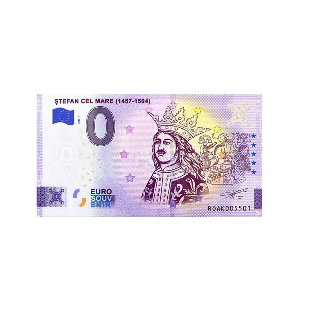 LOUNIR DE Zero Euro - Stefan Cel Mare (1457 - 1504) - Romênia - 2023