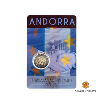 2 euros commémorative Andorre 2014 entré au conseil de l'europe piece de  monnaie €
