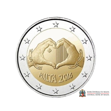 Malta 2016 - 2 Euro Commemorative - Solidarity by Love