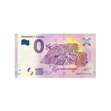 Bilhete de lembrança de zero para euro - Grimmwelt Kassel - Alemanha - 2019