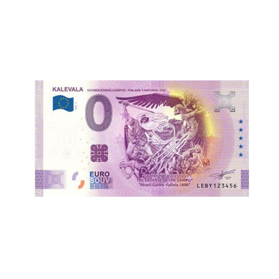Billet souvenir de zéro euro - Kalevala - Finlande - 2022