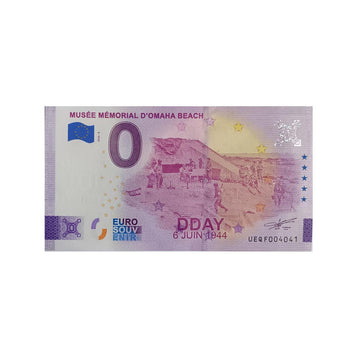Billet souvenir de zéro euro - Musée Mémorial d'Omaha Beach - France - 2022