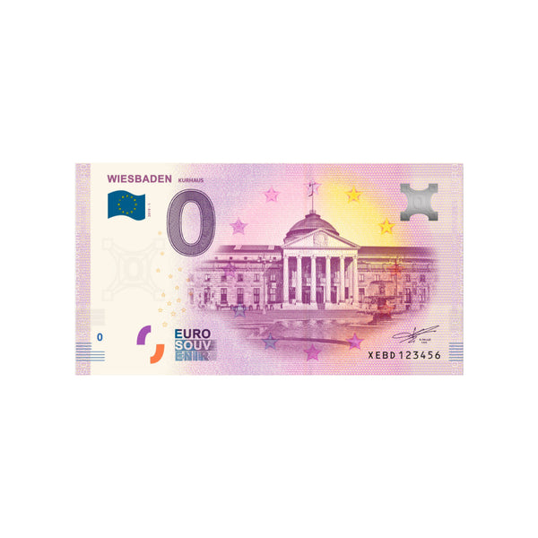 ⁣⁢Suvenírová bankovka nula euro - Wiesbaden - Nemecko - 2019⁤⁣