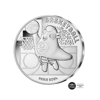 Jeux Olympiques de Paris 2024 - Le Basketball (6/9) - Monnaie de 10€ Argent - Vague 1
