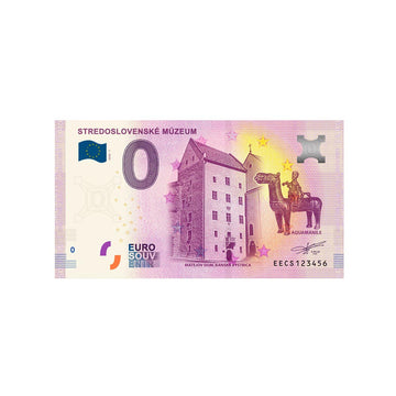 Bilhete de lembrança de zero euro - stedoslovenske muzeum - eslováquia - 2020