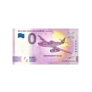 Souvenir ticket from zero euro - military aviation museum - United States - 2023