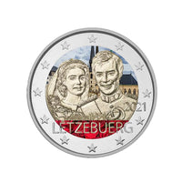 Luxemburgo 2021 - 2 Euro comemorativo - Casamento do Grand Duke Henri - Colorizado #2
