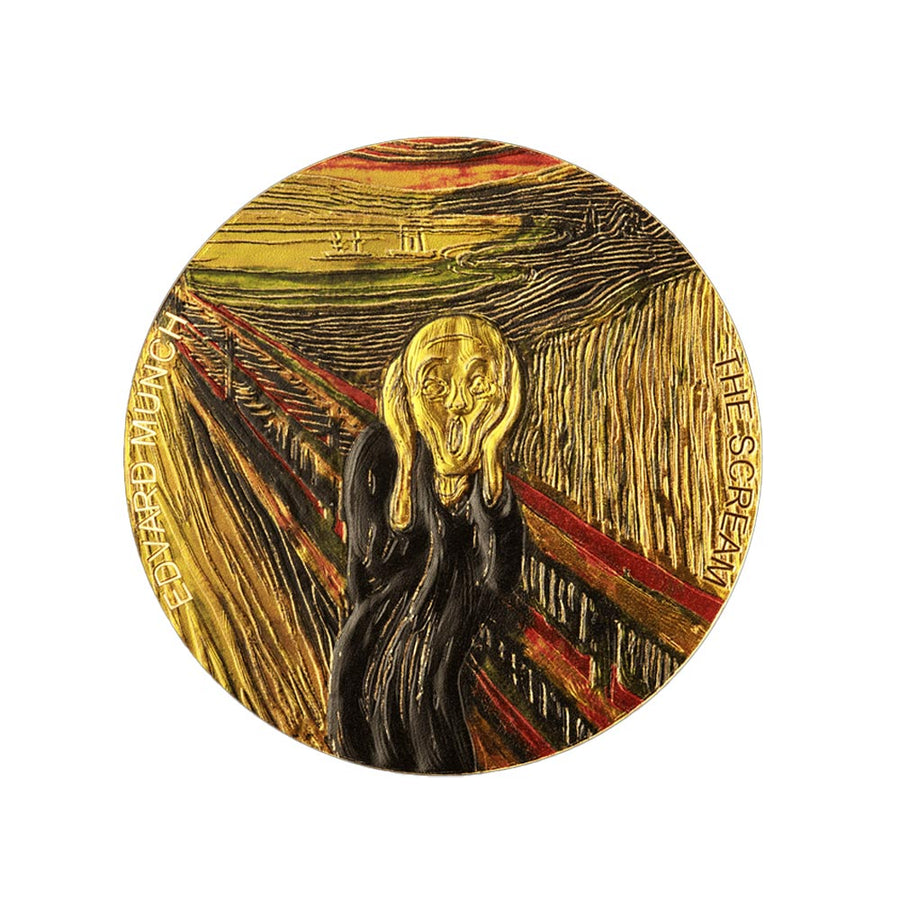 Edvard Munch - Scream - 10 Cedis Silver Mint - Be 2022