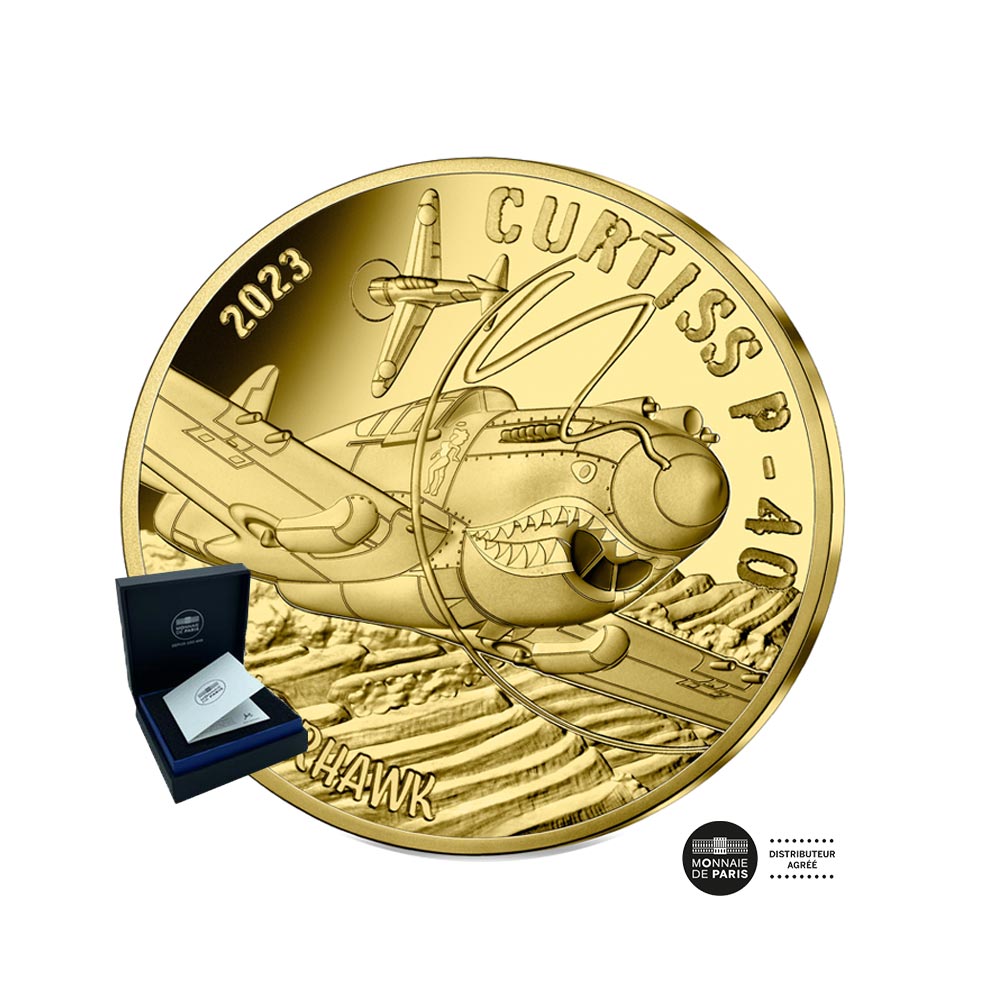 Curtiss P-40 - Monnaie de 50€ Or 1/4 Oz - BE 2023
