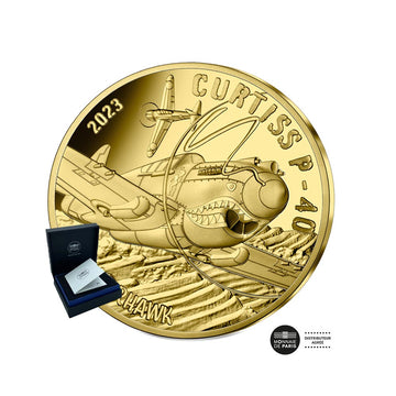 Curtiss P-40 - Monnaie de 50€ Or 1/4 Oz - BE 2023