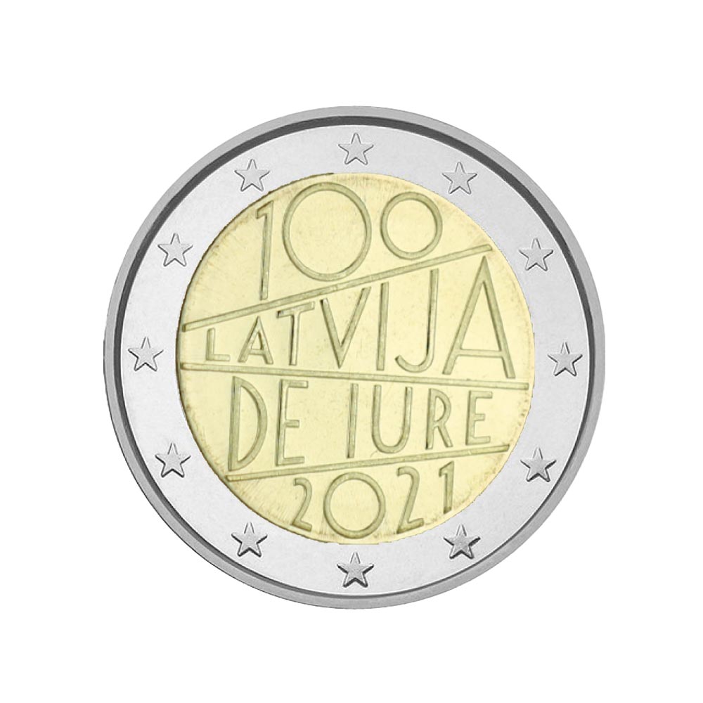 100 ans de jure lettonie 2021 2 euro