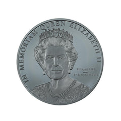 in memoriam queen elizabeth II 5 dollar argent be 2022