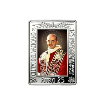Vaticano - 125º aniversário do nascimento do Papa Paulo VI - 25 € dinheiro em dinheiro - seja 2022
