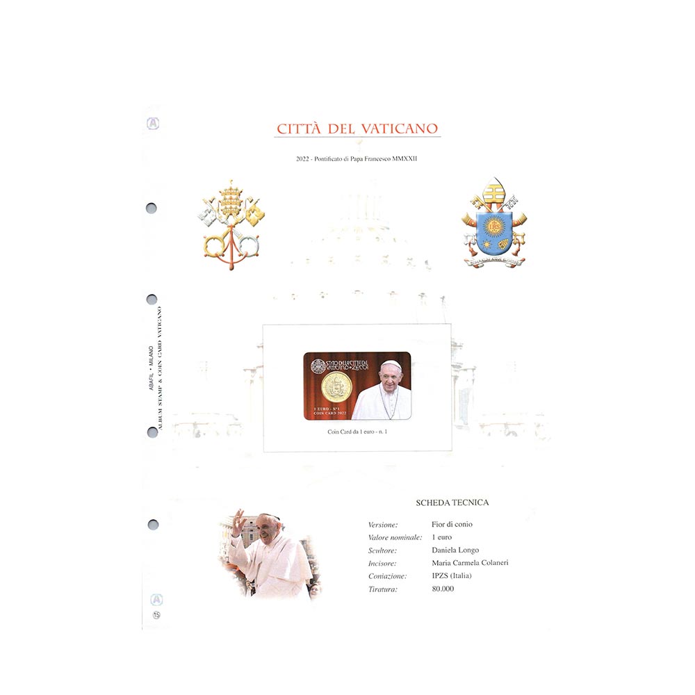 Album Sheets 2010 bei 2022 - Coincard - Vatikanisch