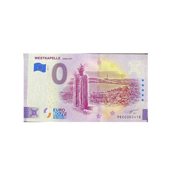 Billet souvenir de zéro euro - Westkapelle - Pays-Bas - 2023