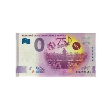 Souvenir -Ticket von null Euro - Hudobné Leto Trencianske Teplice - Slowakei - 2020