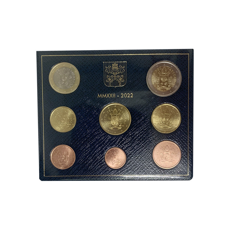 Set of euros in euros from the city of Vatican 2022 - Pope Francis - BU