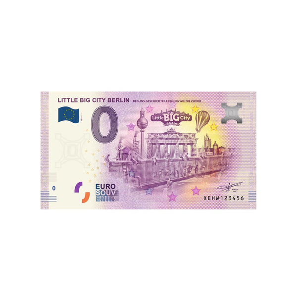 ⁣⁢Null-Euro-Souvenirschein - Little big city Berlin - Deutschland - 2019⁤⁣