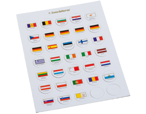 JETON DE DRAPEAUX APPROPRIÉS POUR 2 EURO CAPSULES 26 - pieces-et-monnaies.com