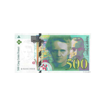 500 Franc Tickets 1994 - Pierre und Marie Curie