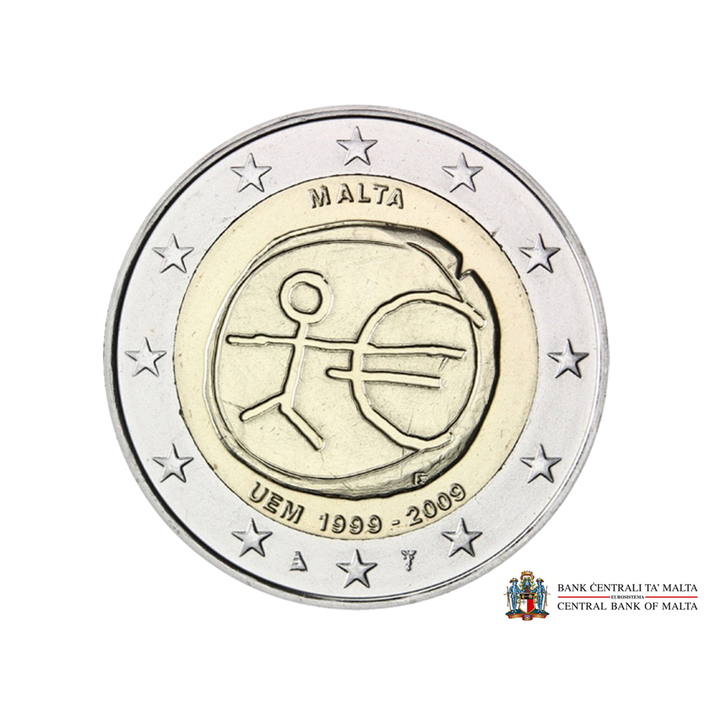 Malta 2009 - 2 Euro comemorativo - União Econômica e Monetária