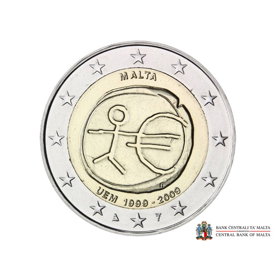 Malte 2009 - 2 Euro Commémorative - Union économique et monétaire