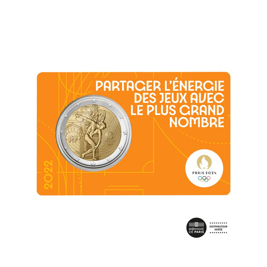 Paris Olympic Games 2024 € 2 commemorative BU 1/5 Year 2 pieces
