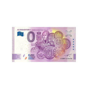 Billet souvenir de zéro euro - Aleksanteri I - Finlande - 2020