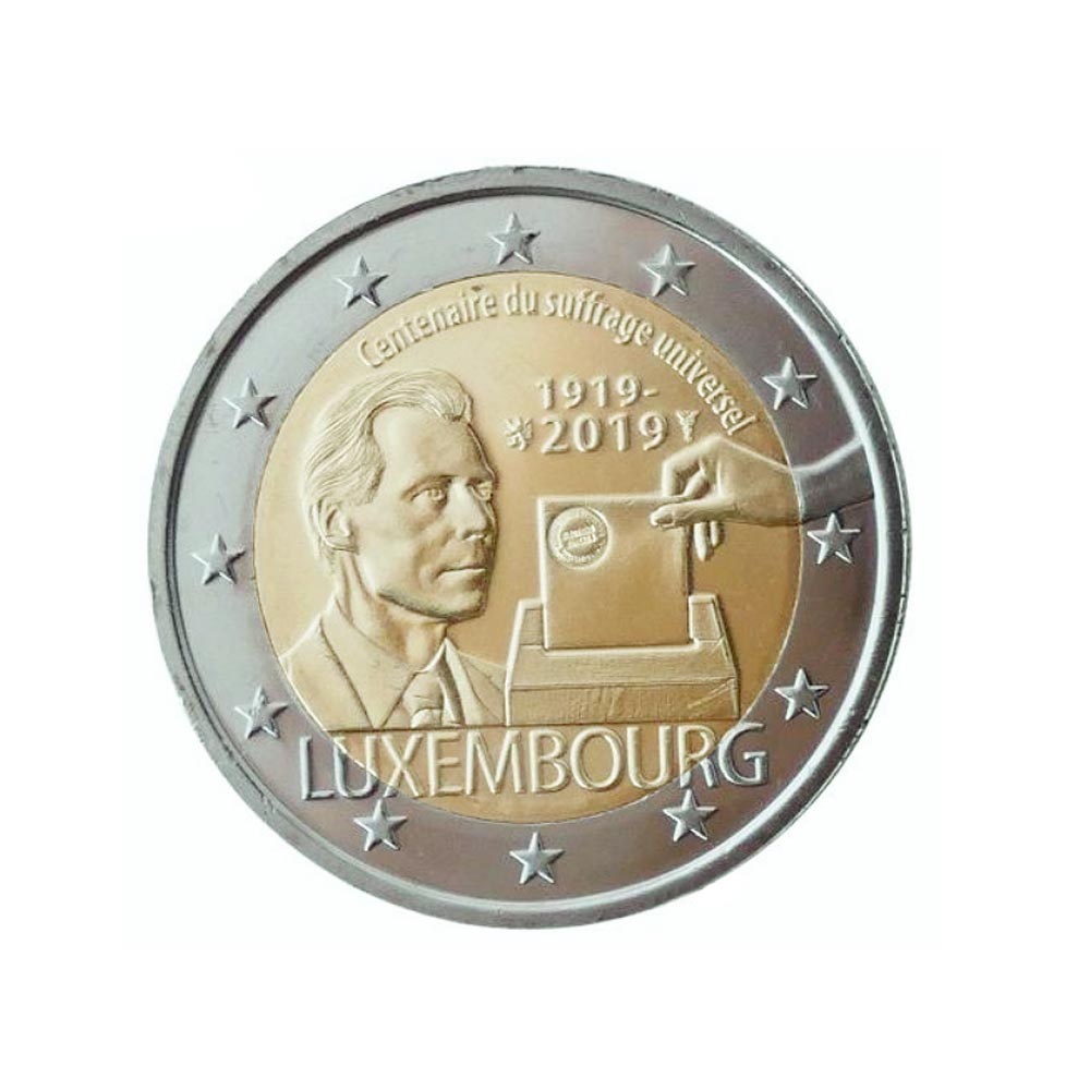 In coincidenza Lussemburgo 2019 - 2 Euro Commemorative - Universal Suffrage