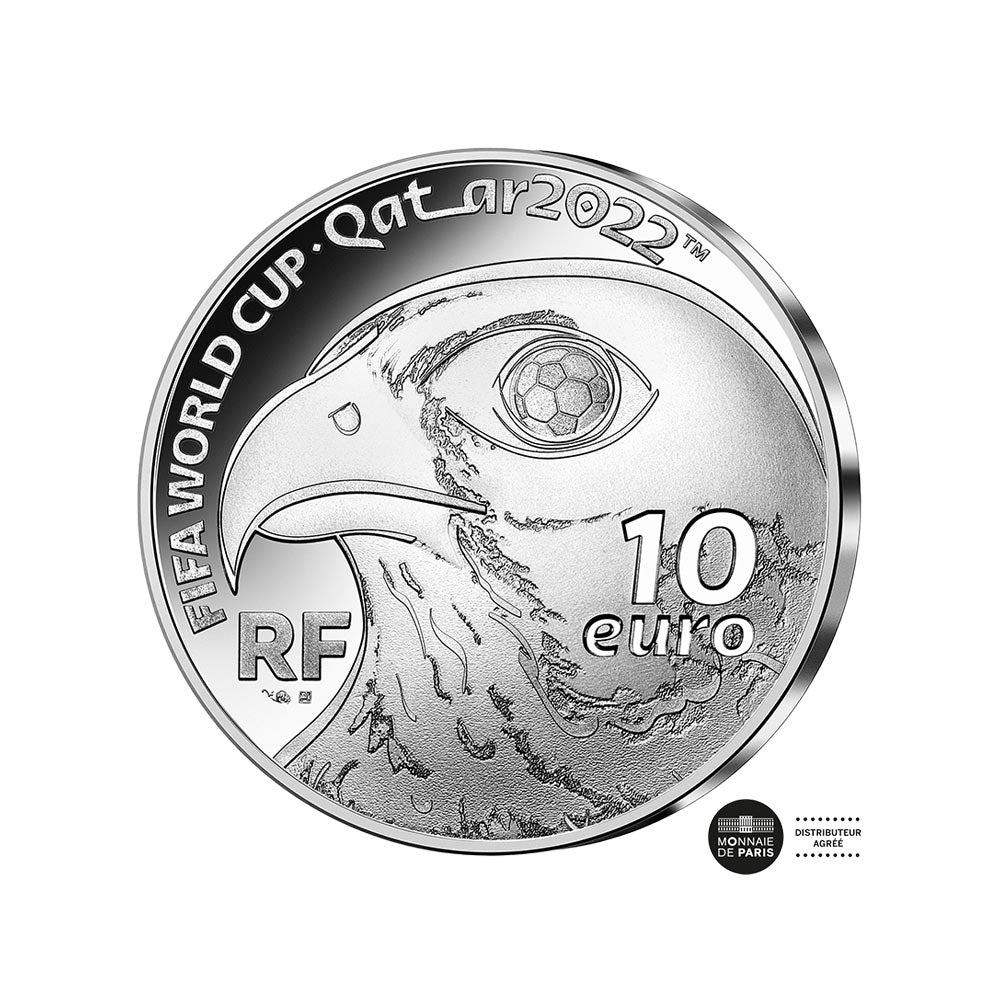 Coupe du Monde de la FIFA - Qatar 2022 - Monnaie de 10€ Argent - BE 2022