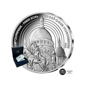 Jeux Olympiques de Paris 2024 - Montmartre Sacré Cœur - Monnaie de 10€ Argent - BE 2022