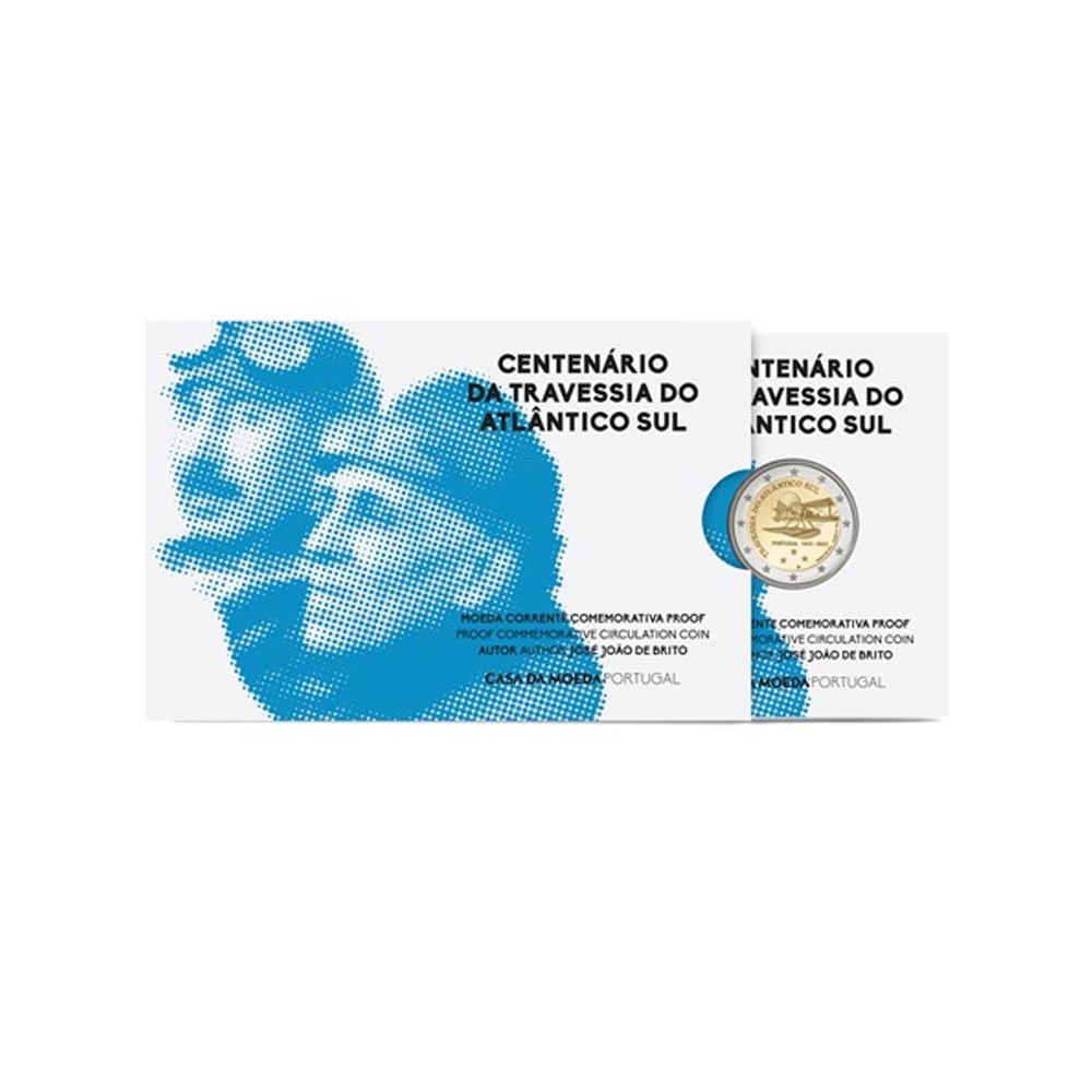 Coincard 2 Euro - Centanàrio da Travessia do Atlântico Sul - sein 2021 Portugal