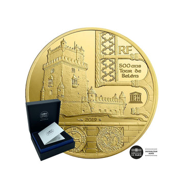 Unesco Tour de Belém Monnaie de 1 Oz Or - Qualité BE Millésime 2019