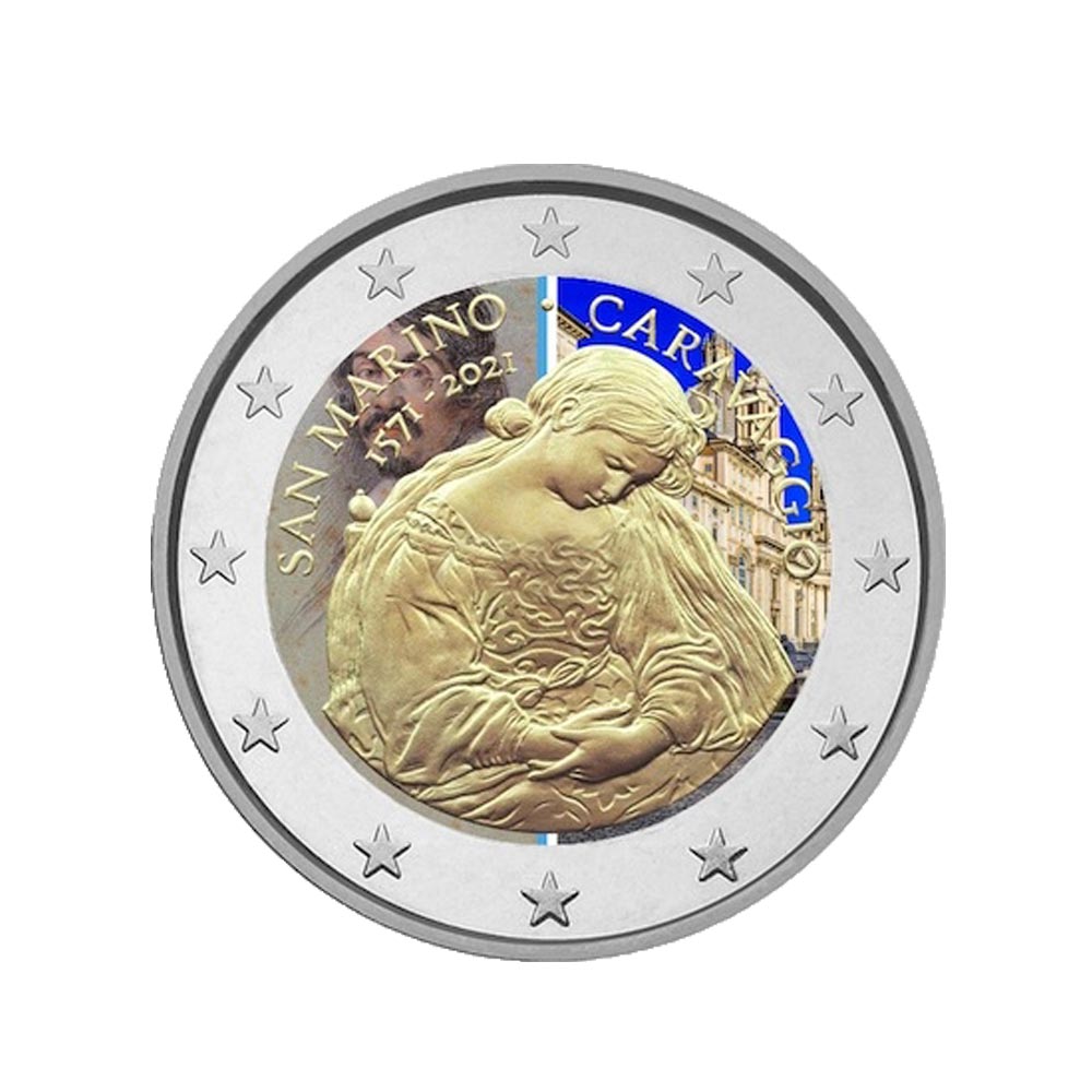 Saint-Marin 2021 - 2 Euro Commémorative - Caravaggio - Colorisée