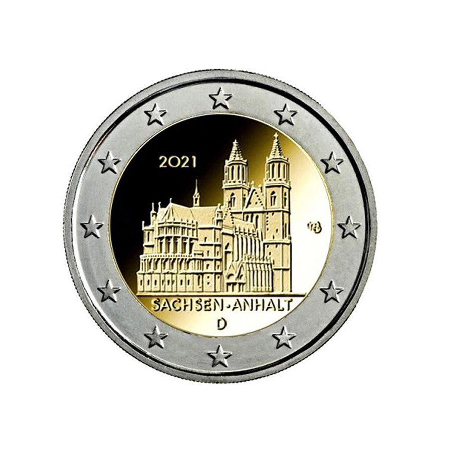 Duitsland 2021 - 2 Euro Commemorative - Saxe -Anhalt - 5 workshops