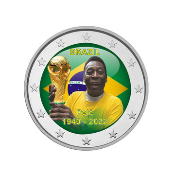 Pelé - 2 Euro commemorative - Colorized #2