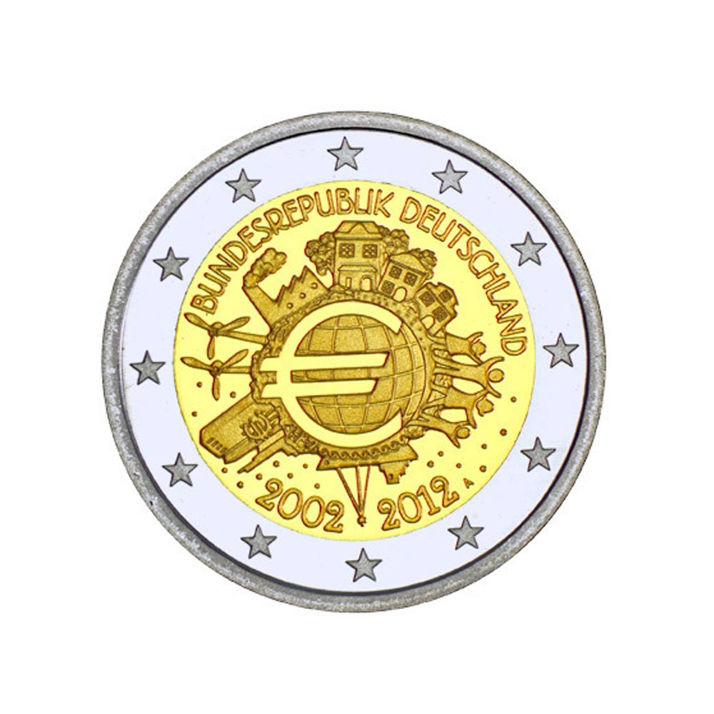 Allemagne 2012 - 2 Euro Commémorative - 10 ans de l'Euro