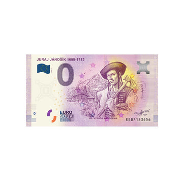 Souvenir ticket from zero Euro - Juraj Janosik 1688-1713 - Slovakia - 2018