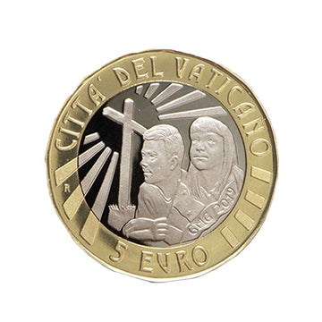 Vaticaan 2019 - 5 euro herdenking - de wereldjeugddag - Be