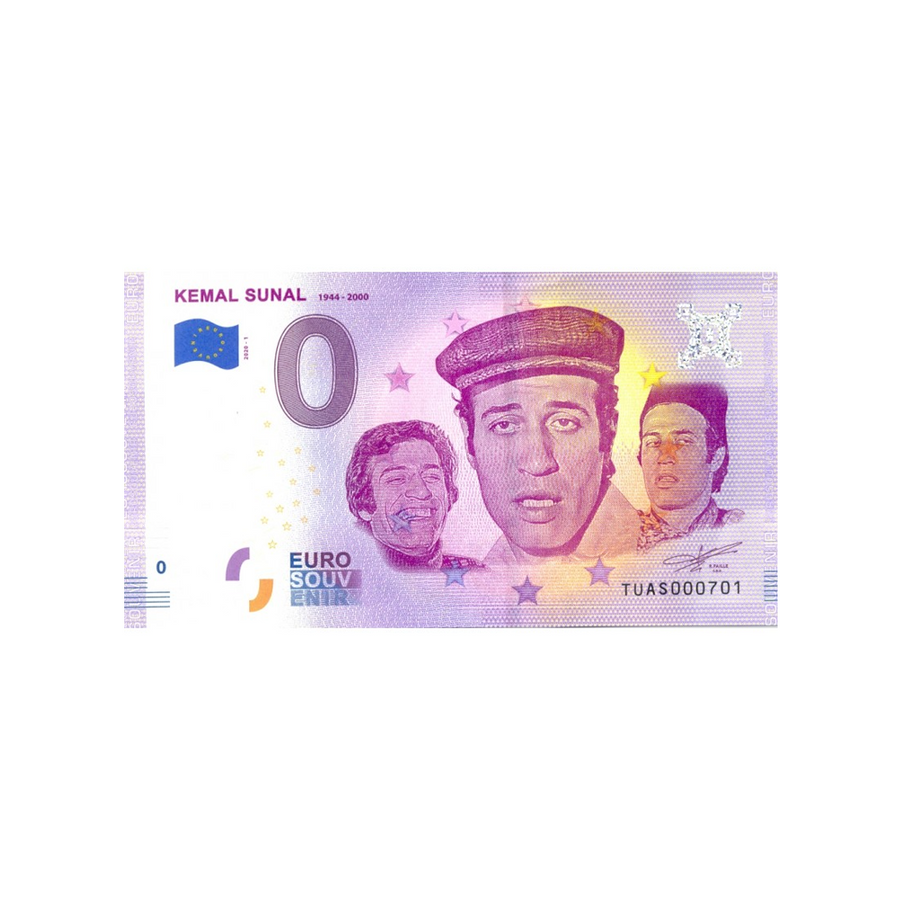 Billet souvenir de zéro euro - Kemal Sunal - Turquie - 2020