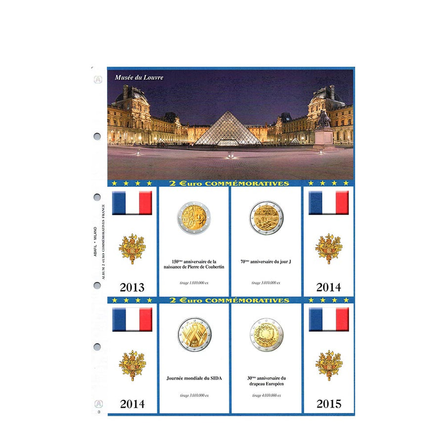 Sheets Album 2007 tot 2022 - 2 Euro Herdenkingsvermogen - Frankrijk